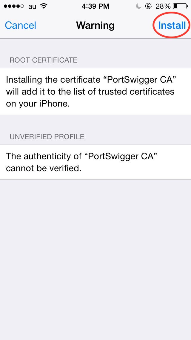 iOS Install Profile