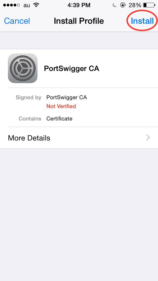 iOS Install Profile