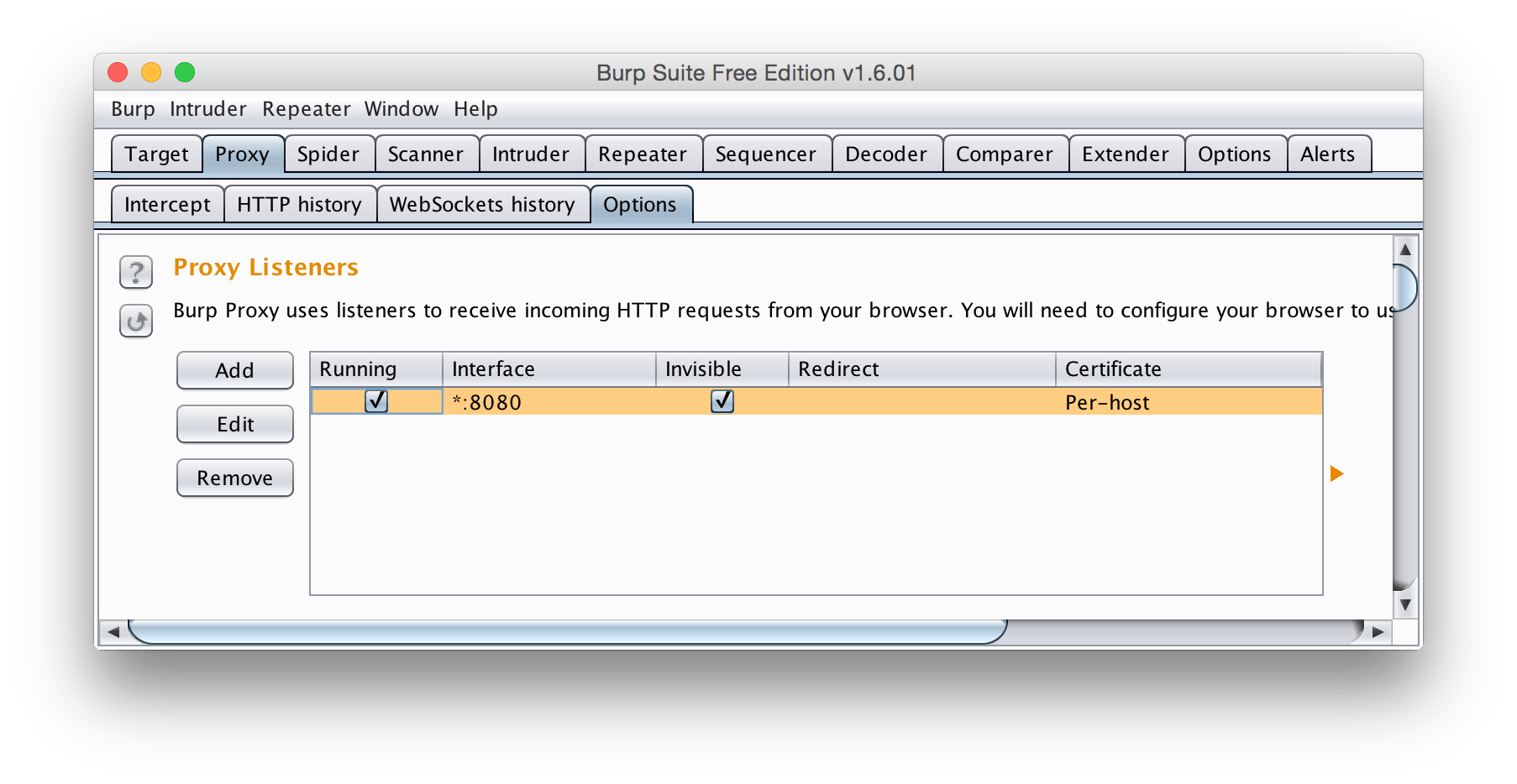 Burp Suite Proxy Options